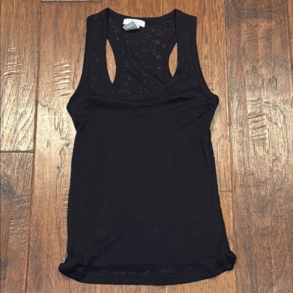 XL See Through Tight Fitting Black Sleeveless Women's Top - Picture 1 of 8